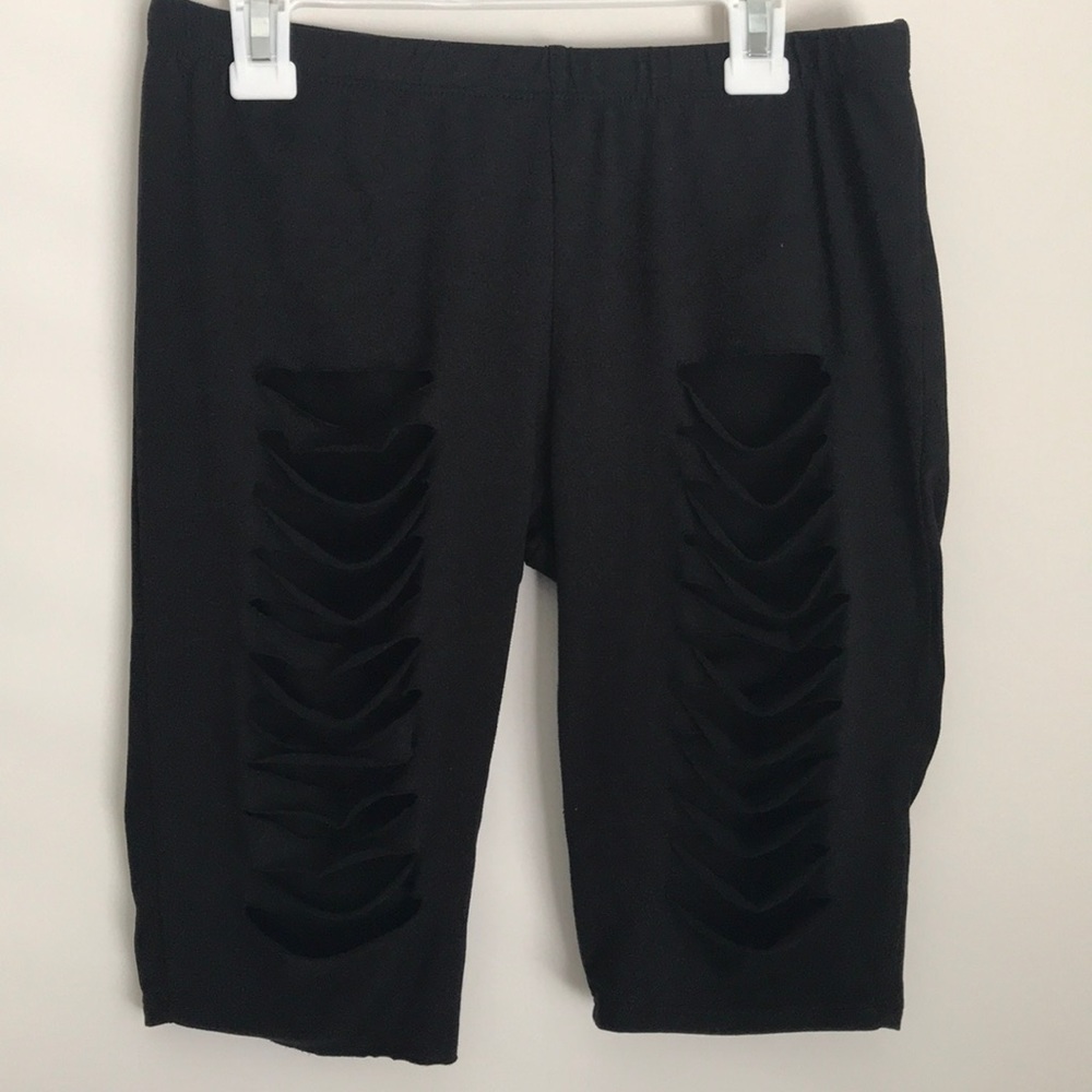 Ripped Biker Shorts